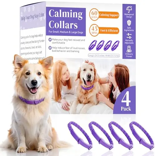 VIVACIOUSVISION purple calming collar for dogs with TPE material