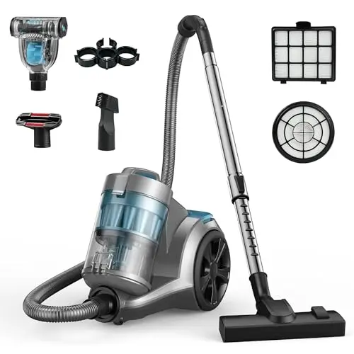 Aspiron canister vacuum cleaner in turquoise