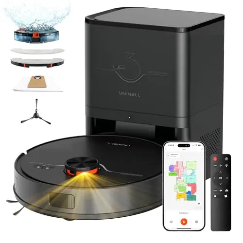 uninell UR3 robotic vacuum cleaner with self-emptying dock