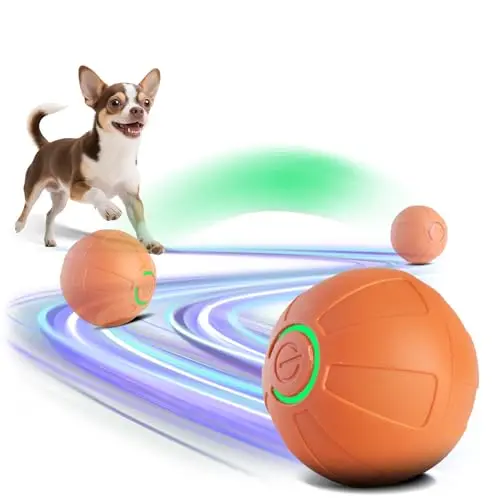 Kytujoy small orange electronic ball that jumps and vibrates