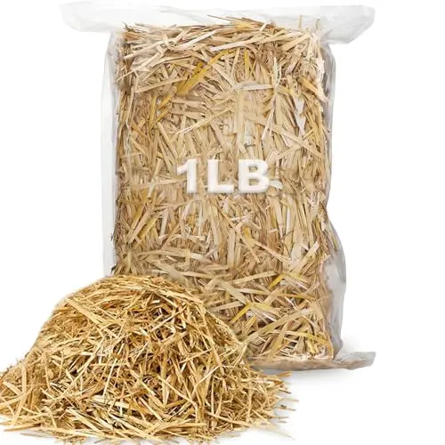 VKEDA 1-pound natural wheat straw bale for decoration and bedding