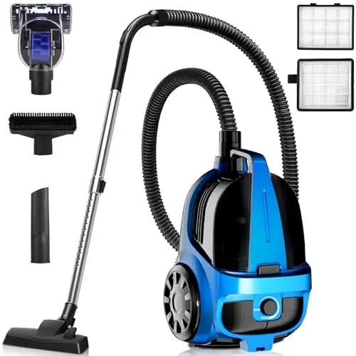 EDLOENS canister vacuum cleaner in blue