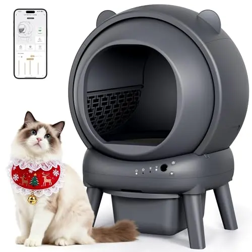 Vivirata gray automatic litter box with app control