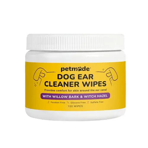 PETMADE dog ear cleaner wipes with witch hazel and aloe vera