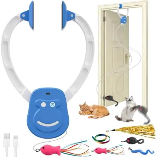 GAMIACCES automatic door hanging cat toy with elastic rope