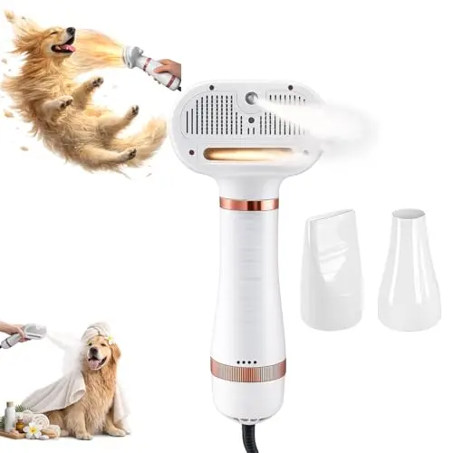 All-in-one steam grooming brush for dogs and cats