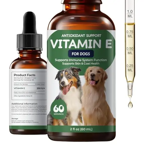 Homibabis daily Vitamin E supplement liquid oil for dogs
