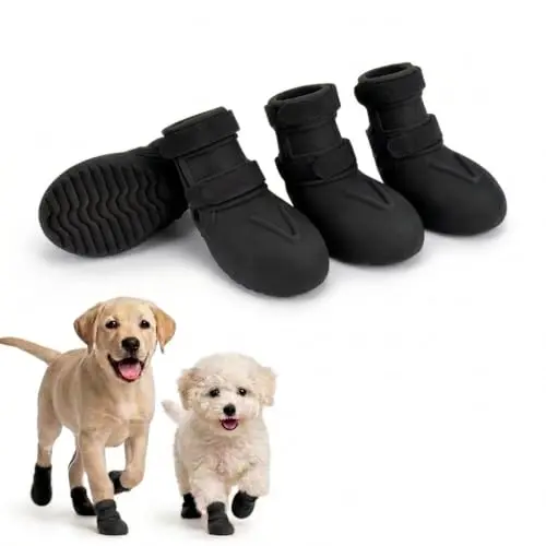 Yternal silicone dog rain boots