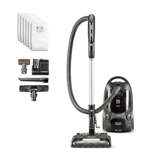 Kenmore BC4039 canister vacuum cleaner in black and gray