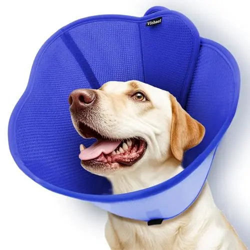 Vithael upgraded dual-layer dog cone collar in blue