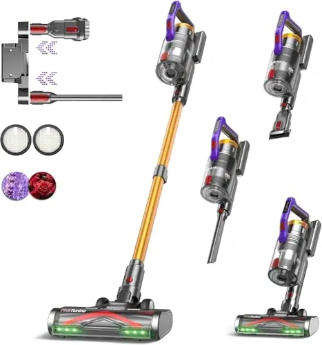 KIPMAX X20 cordless stick vacuum in gold with aromatherapy feature