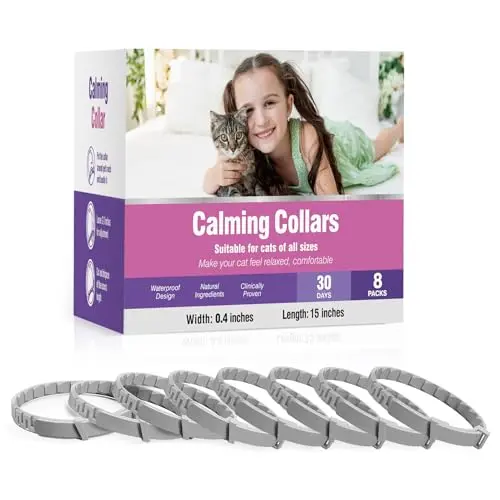 Tcllka grey calming collar for cats with TPE material