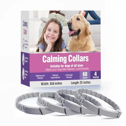 TCLLKA grey calming collar for dogs in a 4-pack set