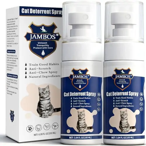 JAMBOS two-bottle pack of natural cat deterrent spray